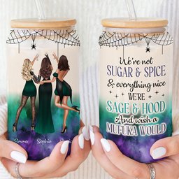 We're Not Sugar & Spice - Personalized Clear Glass Cup - Photo 2