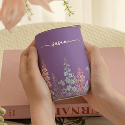 Custom Name & Birth Flower Birthday Gift For Her, Sisters, Daughter, Friends - Personalized Wine Tumbler - Photo 4