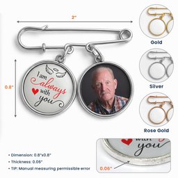 Memorial Custom Photo - Personalized Lapel Pin With Charms - Photo 6