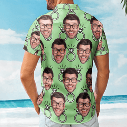 Custom Funny Face Wedding Bachelor Party - Custom Photo Hawaiian Shirt - Photo 6