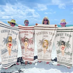 Girls Trip Summer - Personalized Quick-Dry Beach Towel - Photo 1