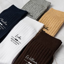 Wedding Socks For Groomsmen, Groom Wedding Gifts - Personalized Socks - Photo 3