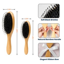 Custom Birth Flower & Name For Her, Daughter, Sister, Thank You Gift - Personalized Hair Brush - Photo 6