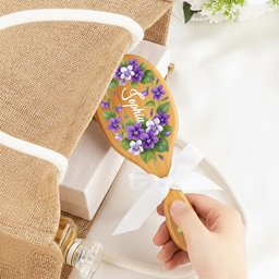 Custom Birth Flower & Name For Her, Daughter, Sister, Thank You Gift - Personalized Hair Brush - Photo 5