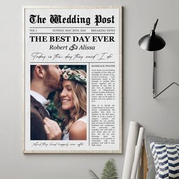 Marriage Prayer Lord Thank You For Binding Us Together - Personalized Photo Poster - Photo 1