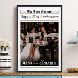 The Anniversary Times For Couples - Personalized Photo Poster - Photo 1