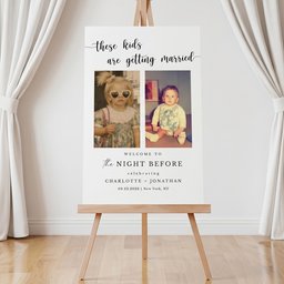 These Kids Are Getting Married - Wedding Rehearsal Dinner Welcome Sign - Personalized Poster - Photo 1