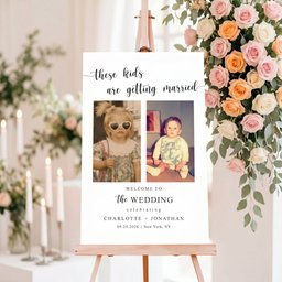 These Kids Are Getting Married - Wedding Rehearsal Dinner Welcome Sign - Personalized Poster - Photo 5