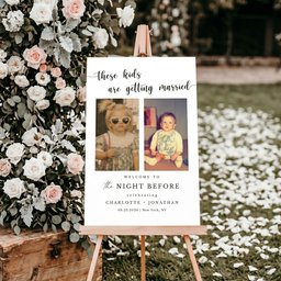 These Kids Are Getting Married - Wedding Rehearsal Dinner Welcome Sign - Personalized Poster - Photo 2