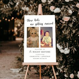 These Kids Are Getting Married - Wedding Rehearsal Dinner Welcome Sign - Personalized Poster - Photo 4