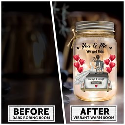 Marriage Prayer Lord Help Us To Remember - Personalized Mason Jar Light - Photo 4