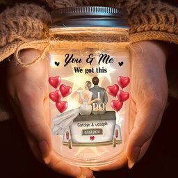 Marriage Prayer Lord Help Us To Remember - Personalized Mason Jar Light - Photo 2