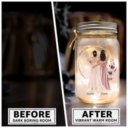 Wedding Gift Thanks For Being My Bridesmaid - Personalized Mason Jar Light - Photo 4