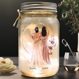 Wedding Gift Thanks For Being My Bridesmaid - Personalized Mason Jar Light - Photo 3