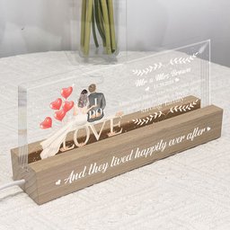 Wedding Gift May God Bless You Today And Always - Personalized LED Night Light - Photo 2