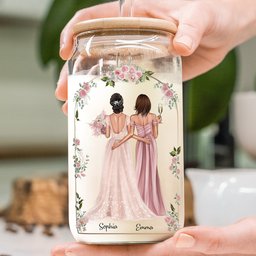 Thank You For Being My Bridesmaid - Personalized Clear Glass Cup - Photo 2