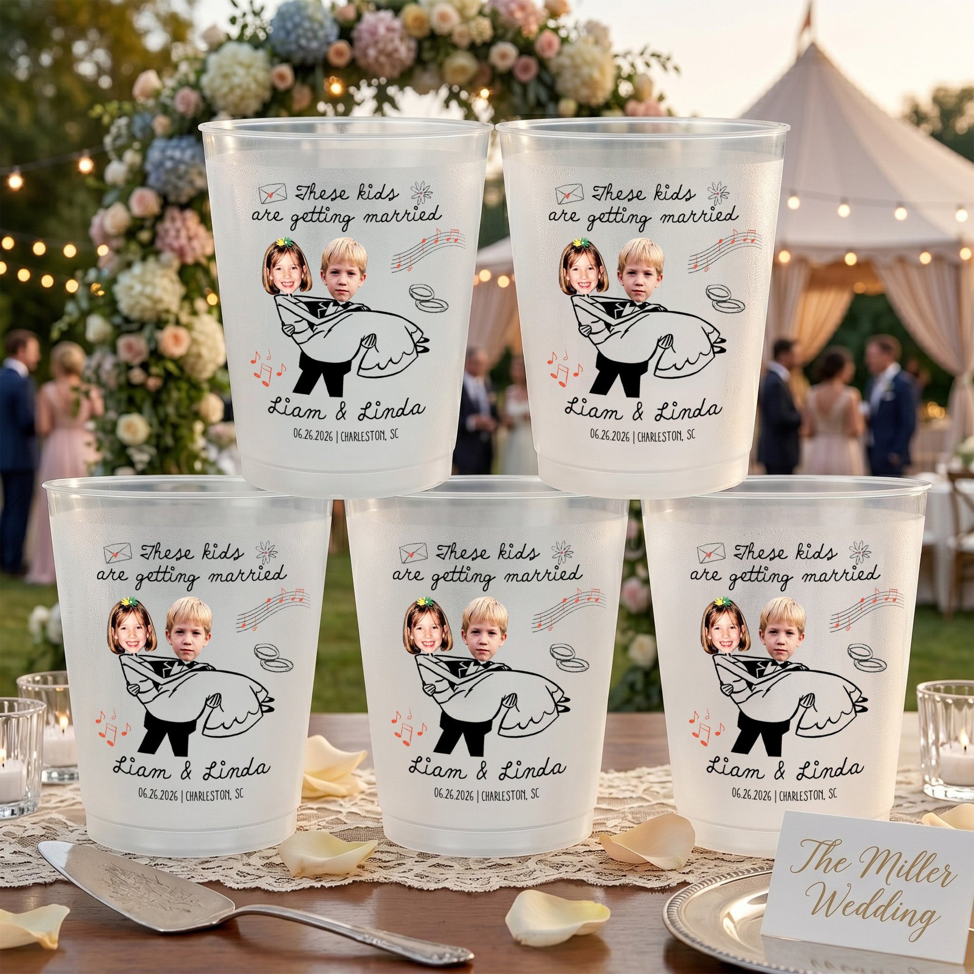 These Kids Are Getting Married Wedding Party Wedding Favors - Personalized Cups - Photo 1