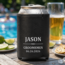 Wedding Party Gift Wedding Favors Engraved Name & Date - Personalized Can Cooler - Photo 6