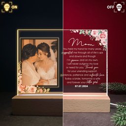 Wedding Gift For Mom From Bride - Personalized Photo LED Light - Photo 2