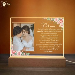 Wedding Gift For Mom From Bride - Personalized Photo LED Light - Photo 1