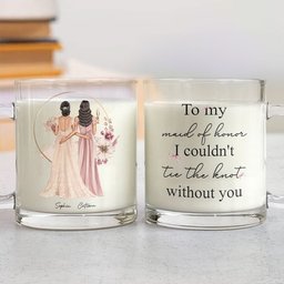Wedding Gift For Bridesmaid I Couldn't Tie The Knot - Personalized Glass Mug - Photo 1