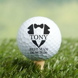Wedding Gifts For Groomsman Best Man Bachelor Party Gifts - Personalized Golf Ball - Photo 5