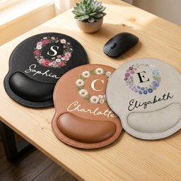 Custom Name And Birth Flower For Her Exchange Gift For Women - Personalized Mouse Pad - Photo 1