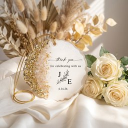 Thank You For Celebrating With Us Wedding Favors Guest Gifts - Personalized Resin Ornament - Photo 3
