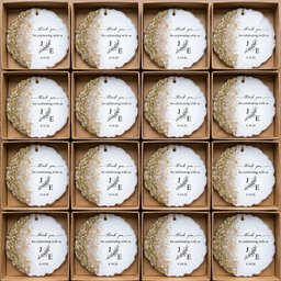 Thank You For Celebrating With Us Wedding Favors Guest Gifts - Personalized Resin Ornament - Photo 2