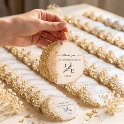 Thank You For Celebrating With Us Wedding Favors Guest Gifts - Personalized Resin Ornament - Photo 1