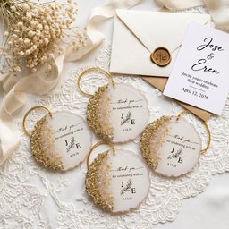 Thank You For Celebrating With Us Wedding Favors Guest Gifts - Personalized Resin Ornament - Photo 4