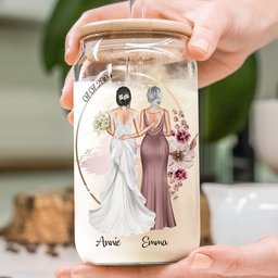 Mom Wedding Gift As I Step Into This New Chapter - Personalized Clear Glass Cup - Photo 2