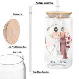 Mom Wedding Gift As I Step Into This New Chapter - Personalized Clear Glass Cup - Photo 4