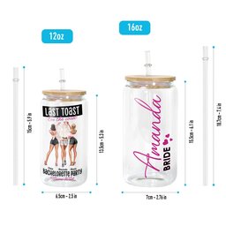Bachelorette Party Gift Last Toast On The Coast - Personalized Clear Glass Cup - Photo 6