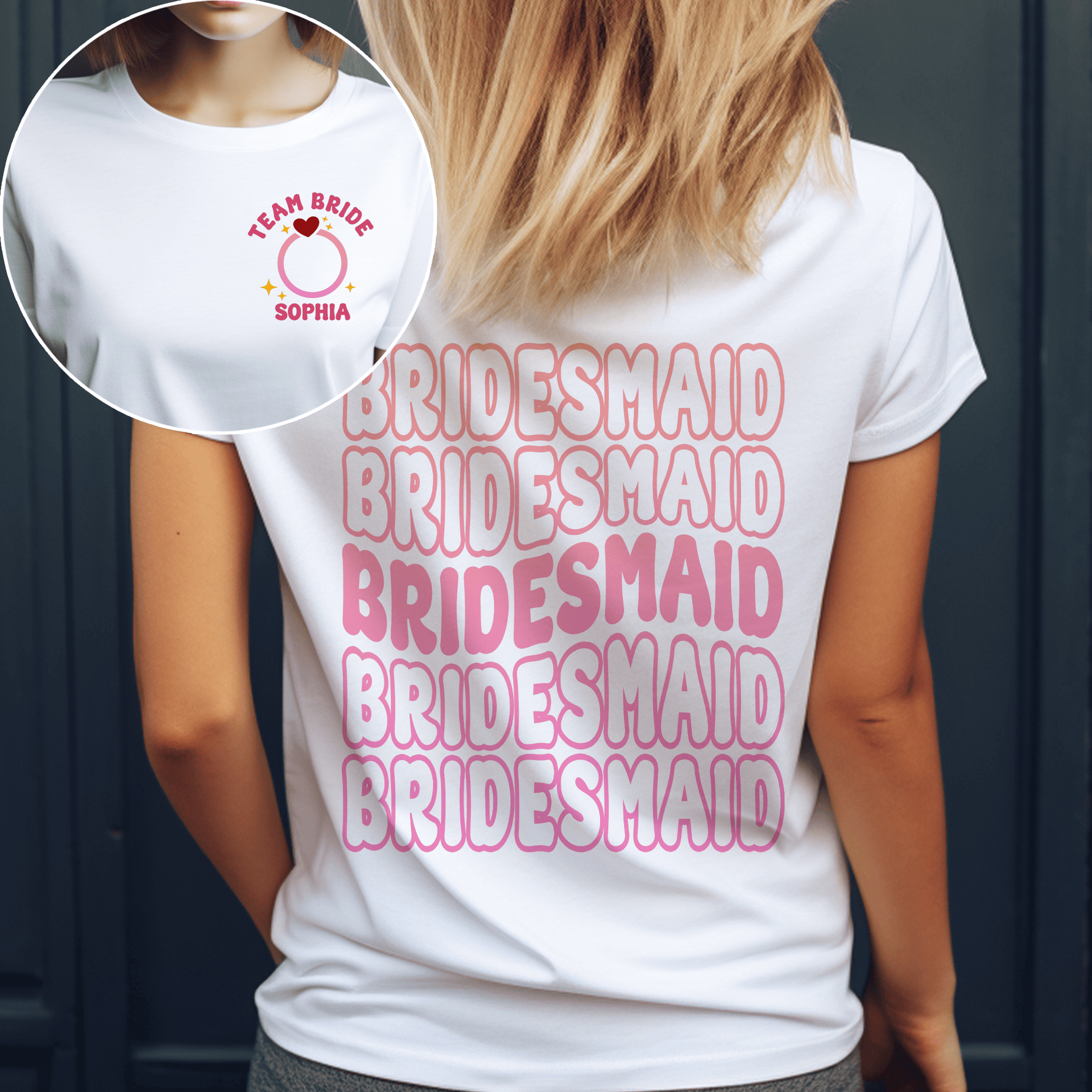 Bridesmaid Bride Ring Bachelorette Party Gift - Personalized Shirt - Photo 1