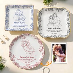 Wedding Gift For Mother Of The Bride Mother Of The Groom - Personalized Jewelry Dish - Photo 1