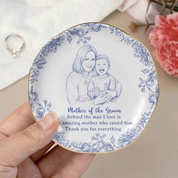 Wedding Gift For Mother Of The Bride Mother Of The Groom - Personalized Jewelry Dish - Photo 7