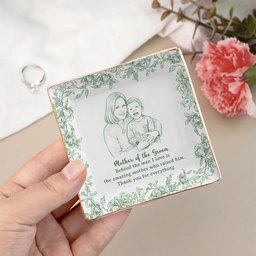 Wedding Gift For Mother Of The Bride Mother Of The Groom - Personalized Jewelry Dish - Photo 5