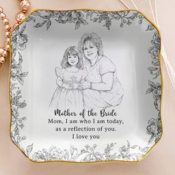 Wedding Gift For Mother Of The Bride Mother Of The Groom - Personalized Jewelry Dish - Photo 8