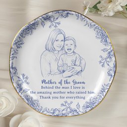 Wedding Gift For Mother Of The Bride Mother Of The Groom - Personalized Jewelry Dish - Photo 6