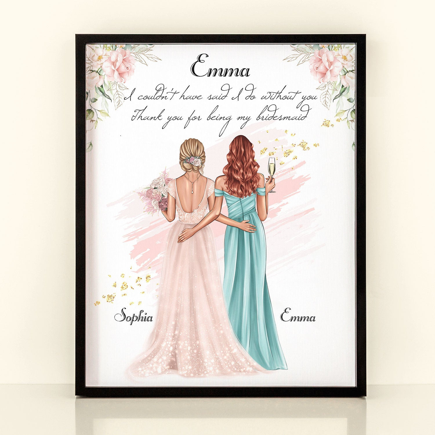 Thanks For Being My Bridesmaid - Personalized Poster - Photo 1