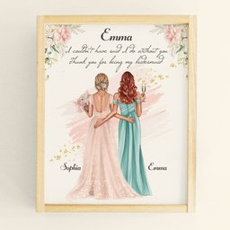 Thanks For Being My Bridesmaid - Personalized Poster - Photo 3