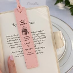 Bookmark Wedding Favor Guest Gift A New Chapter Begins - Personalized Bookmark - Photo 4