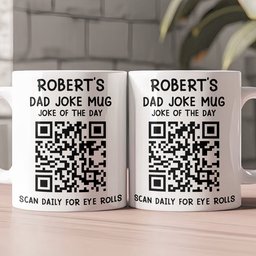 Dad Joke Every Day Interactive QR Funny Mug - Gifts For Dad, Coworkers, Friends Who Love Dad Jokes - Personalized Mug - Photo 7
