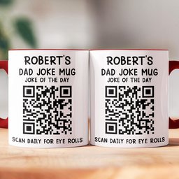 Dad Joke Every Day Interactive QR Funny Mug - Gifts For Dad, Coworkers, Friends Who Love Dad Jokes - Personalized Mug - Photo 6