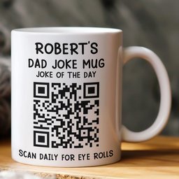 Dad Joke Every Day Interactive QR Funny Mug - Gifts For Dad, Coworkers, Friends Who Love Dad Jokes - Personalized Mug - Photo 4