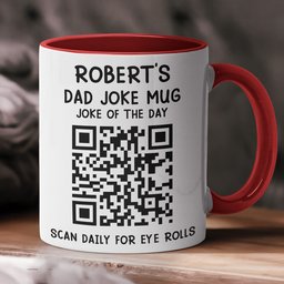 Dad Joke Every Day Interactive QR Funny Mug - Gifts For Dad, Coworkers, Friends Who Love Dad Jokes - Personalized Mug - Photo 5