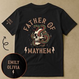 Father's Day Gift, Father Of Mayhem - Personalized Shirt - Photo 5