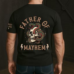 Father's Day Gift, Father Of Mayhem - Personalized Shirt - Photo 2
