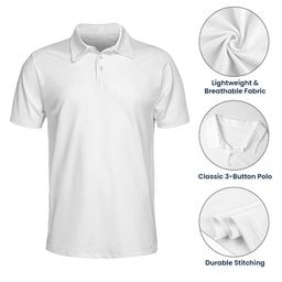 Best Dad By Par, Best Grandpa By Par - Personalized Polo Shirt - Photo 5